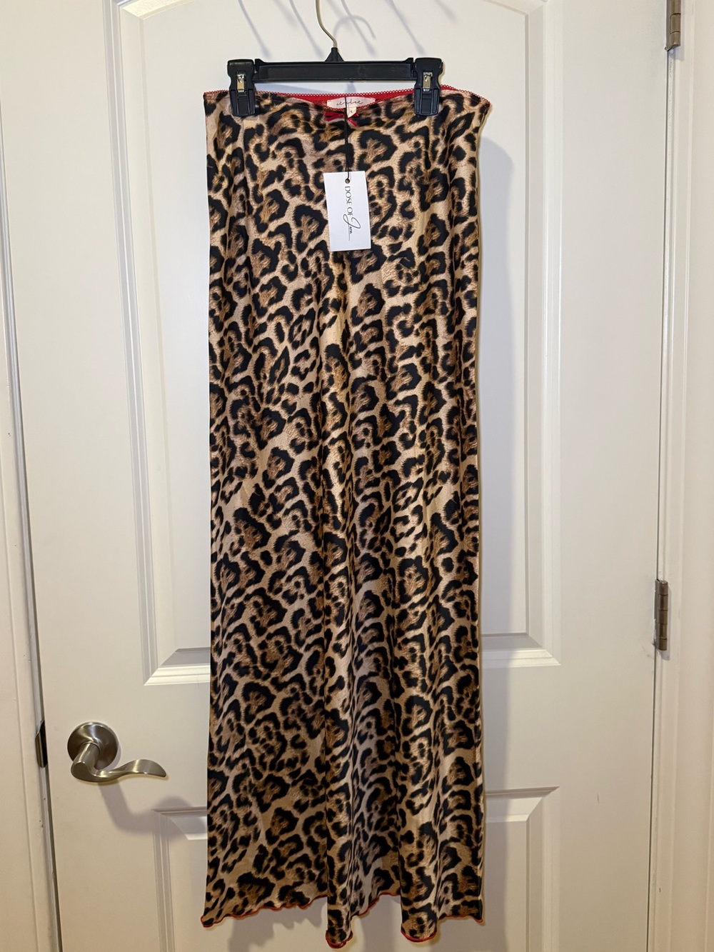 Leopard Print Maxi skirt  - Brown